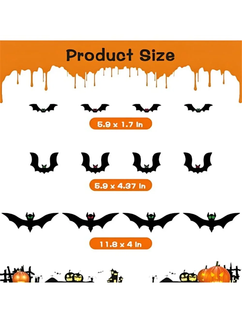 Magnetic Bats Halloween Garage Door Decorations, 23 PCS